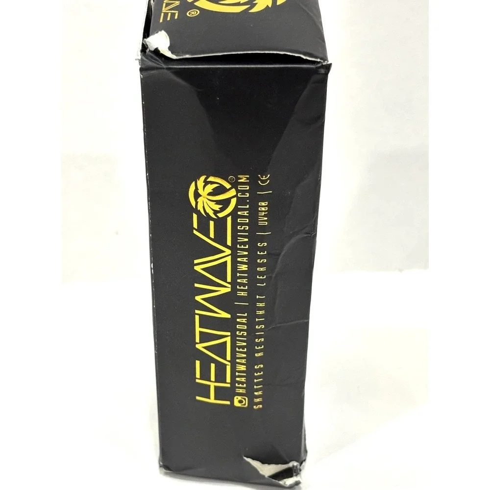 Heat Wave Visual Black Z87+ Shield Safety Sunglasses w/ Pouch & Box